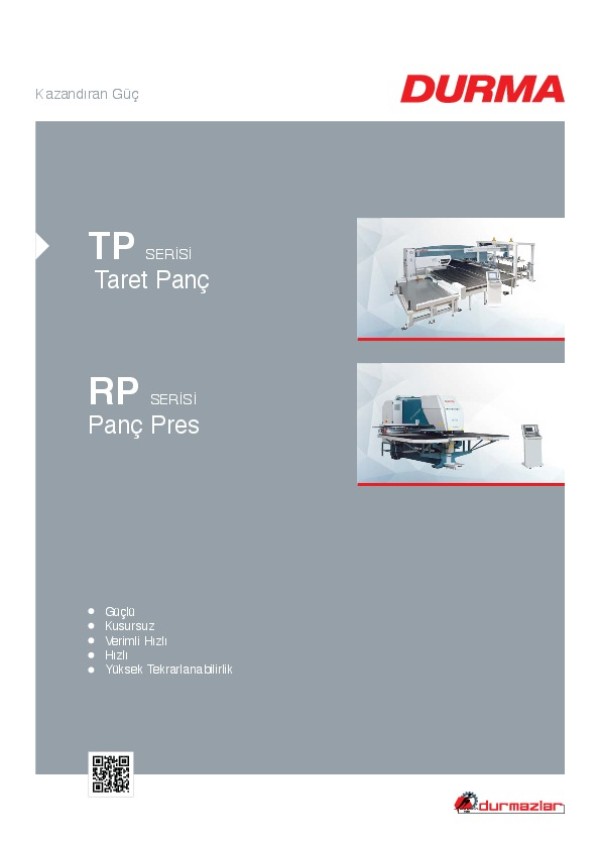 TP Serisi Taret Panç ve RP Serisi Panç Pres