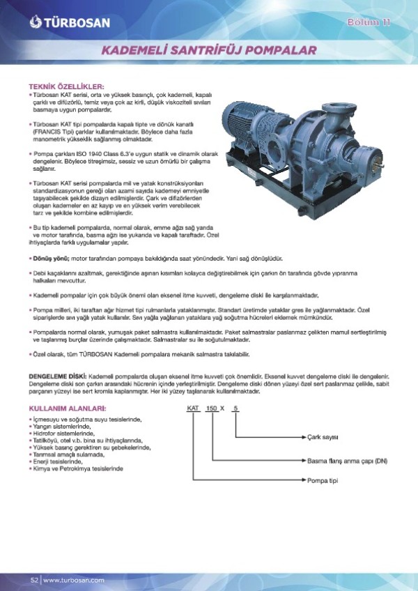 Kat Serisi Yatay Kademeli Pompalar Katalog
