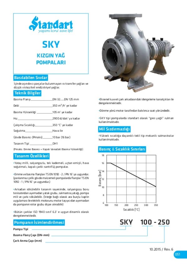 SKY Kızgın Yağ Pompaları